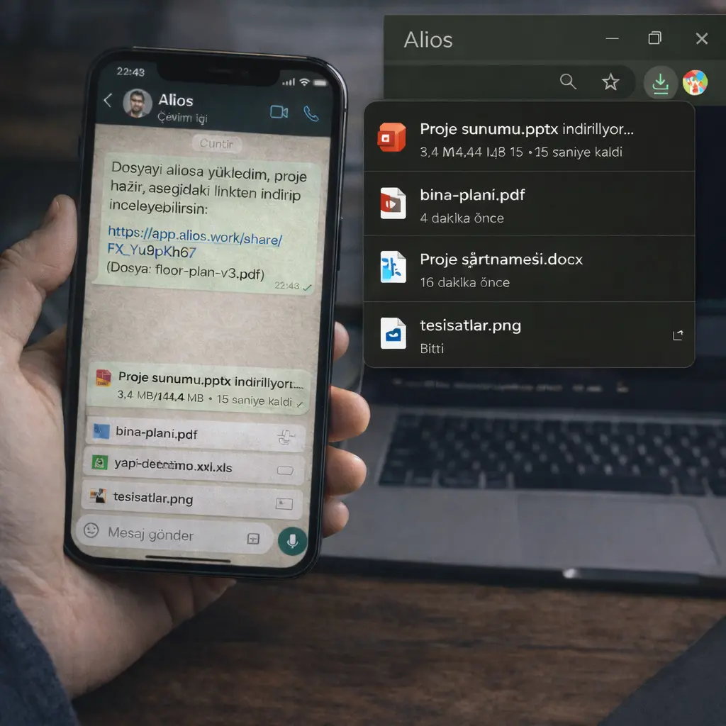 Alios'ta Güvenli paylaşım linkleri için görsel